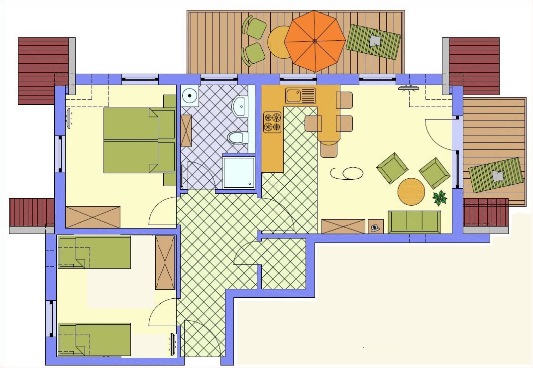 Grundriss Ferienwohnung 6 (Villa Sola Bona, Zingst)